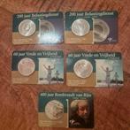 Zilveren €5,- munten in coincard., Ophalen of Verzenden, Koningin Beatrix, Euro's