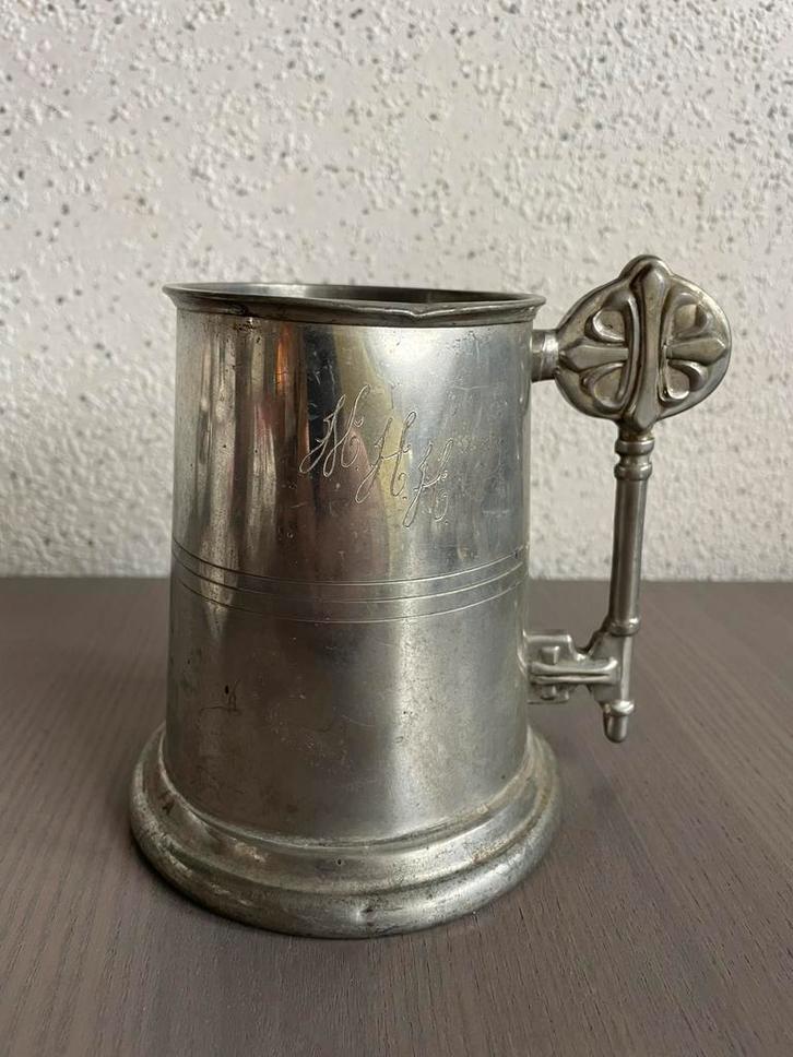 Bierpul tin Falstaff English Pewter, Antiek en Kunst, Antiek | Tin, Ophalen of Verzenden