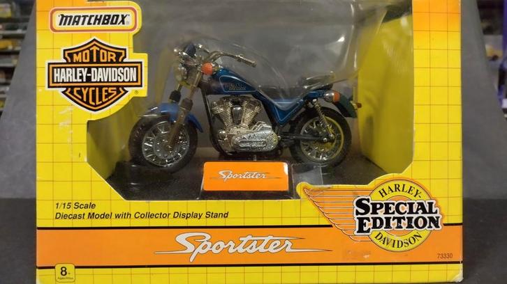 Harley Davidson Sportster 1:15 Matchbox Pol, Hobby en Vrije tijd, Modelauto's | Overige schalen, Nieuw, Motor, Ophalen of Verzenden