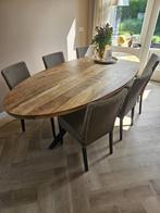 Mooie stevige rieten eetkamerstoelen 6 stuks, Huis en Inrichting, Ophalen, Landelijk, brocant, klassiek, Zo goed als nieuw, Vijf personen of meer