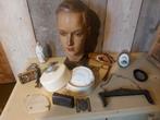 Antieke items,buste ,bril,maria,poederdoos, religie, beugel, Antiek en Kunst, Ophalen of Verzenden