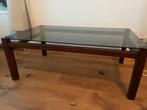 Pastoe Glazen Salontafel met Houten Frame, Huis en Inrichting, Tafels | Salontafels, Ophalen, Gebruikt, 100 tot 150 cm, Glas