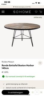 RIVIERA MAISON Boston Harbor Dining Table Dia 140 cm, Huis en Inrichting, Ophalen of Verzenden, Zo goed als nieuw