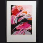 Anne Barneveld 1986 – Abstracte compositie, acryl 51x37 cm., Ophalen of Verzenden
