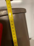 Bruine ijzeren prullenbak - 30x25cm, Gebruikt, Ophalen of Verzenden, Metaal, Minder dan 50 cm