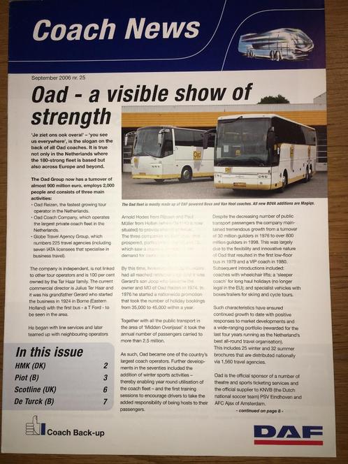 3x DAF Bus SB Coach News brochures/folders Bova Van Hool OAD, Boeken, Auto's | Folders en Tijdschriften, Zo goed als nieuw, Overige merken