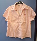 McGregor blouse korte mw wit + rode kleine bloemen 46 46150