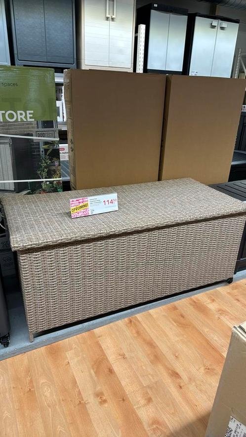 Kussenbox Central Park Wicker, Tuin en Terras, Tuinmeubel-accessoires, Nieuw, Ophalen