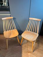 Houten stoelen set, Huis en Inrichting, Ophalen, Gebruikt, Bruin, Twee