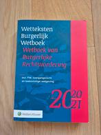 Wetteksten Burgerlijk Wetboek 2020-2021, Diverse, Ophalen of Verzenden, Gamma, WO