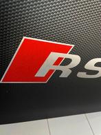 Reclamebord Audi RS4 logo embleem, groot 40x57cm aluminium, Ophalen of Verzenden, Nieuw, Reclamebord
