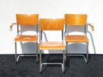 3 vintage stoelen Mart Stam [Bauhaus] industriêel 1930s, Gebruikt, Overige kleuren, Drie, Ophalen of Verzenden