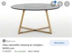 Salontafel merk Haku type Made met messing voet, Ophalen