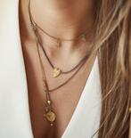 Golden Heart Necklace 14K anna+nina, Met hanger, Ophalen of Verzenden, Zo goed als nieuw, Goud