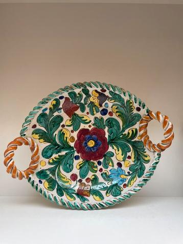 Vintage Schaal Majolica Keramiek ‘ Colored ‘ , Italy beschikbaar voor biedingen
