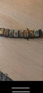 Religieuze armband met afbeeldingen, Ophalen, Gebruikt, Zwart, Kunststof of Plastic