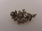 Gouden broche met in zilver gezette roosdiamanten        G80, Sieraden, Tassen en Uiterlijk, Broches, Brons, 4 tot 7 cm, Gebruikt