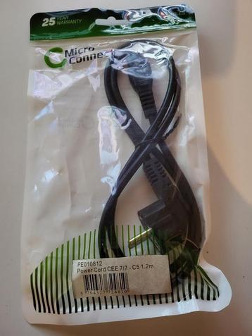Apparaatsnoer C5 1,2 meter Micro Connect [NIEUW] beschikbaar voor biedingen