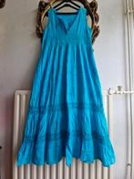 Indian Emporium aqua blauw lange zomer jurk gesmokt elastiek, Blauw, Maat 46/48 (XL) of groter, Ophalen of Verzenden, Zo goed als nieuw