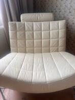 Leolux Volare - Ivoor Wit Leer, Huis en Inrichting, Fauteuils, Minder dan 75 cm, Ophalen of Verzenden, Zo goed als nieuw, Modern
