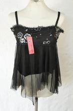 Mooi zwart damesshirt.Pailletjes.Gaas.Kant.Mt S.Zhendongxing, Kleding | Dames, T-shirts, ., Zwart, Nieuw, Ophalen of Verzenden