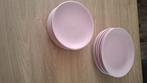 Borden roze 6x groot 6x klein, Huis en Inrichting, Keuken | Servies, Ophalen of Verzenden, Zo goed als nieuw, Effen, Bord(en)