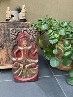 Thailand houtsnijwerk wandpaneel thaise tempel wachter poort, Antiek en Kunst, Kunst | Beelden en Houtsnijwerken, Ophalen of Verzenden