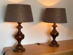 2 mooie tafel lampen, Huis en Inrichting, Ophalen, Zo goed als nieuw, Hout, 50 tot 75 cm