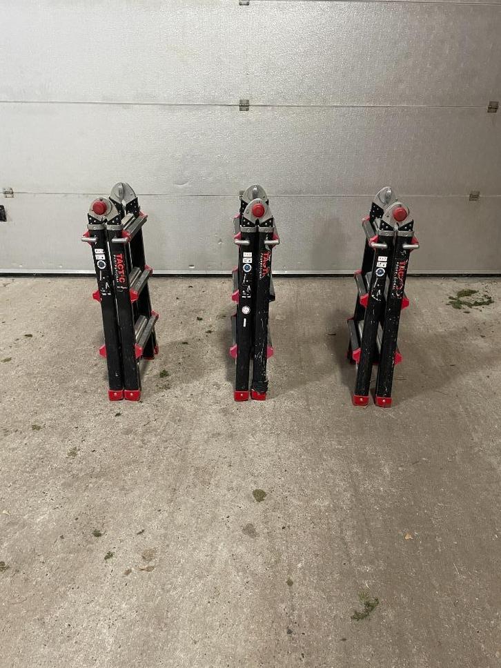 3 stuks Big One Ladder telescopisch 4x3, Doe-het-zelf en Verbouw, Ladders en Trappen, Gebruikt, Minder dan 2 meter, Ophalen