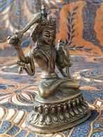 Mooi zwaar oud brons beeldje uit India van Shiva 10 cm., Antiek en Kunst, Ophalen of Verzenden