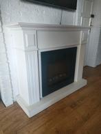 Witte elektrische haard met warmtefunctie, Huis en Inrichting, Ophalen, Zo goed als nieuw, Vrijstaande haard, Elektrische haard