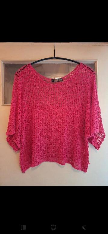 Fuchsia Opengewerkt Truitje Maat M - ZGAN beschikbaar voor biedingen
