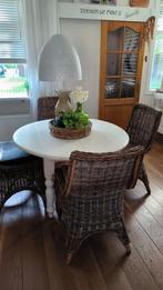 Landelijke tafel, Ophalen, 100 tot 150 cm, Rond, Grenenhout