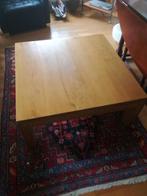 Massief houten salontafel, 1x1 meter., Huis en Inrichting, Tafels | Salontafels, Ophalen, Gebruikt, 100 tot 150 cm, Teakhout