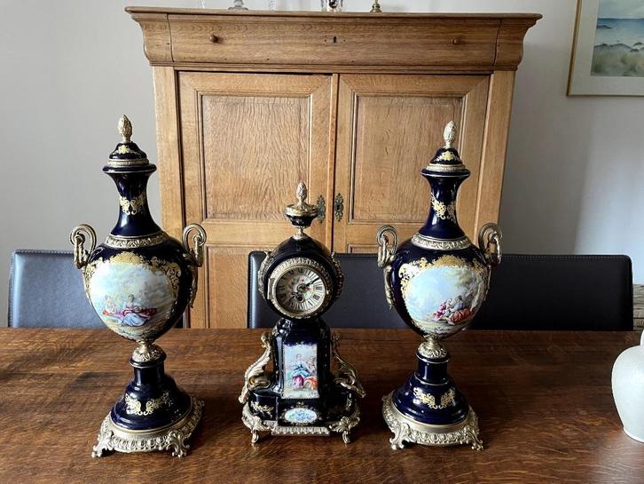 schouwgarnituur, Antiek en Kunst, Antiek | Klokken, Ophalen