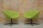 ZGANieuw! 2 groene stoffen Montis Ella design draaifauteuils, Huis en Inrichting, Fauteuils, Metaal, Montis, Design, Montis