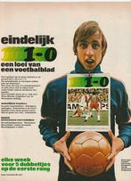 retro reclame 1970 1-0 voetbal tijdschrift Johan Cruyff, Verzamelen, Sportartikelen en Voetbal, Verzenden, Gebruikt, Overige typen