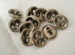 10x Vintage metalen knopen / Ovaal, Ophalen of Verzenden, Nieuw, Knoop of Knopen