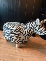 Zebra poef, Huis en Inrichting, Ophalen, Zo goed als nieuw, Rond, Minder dan 50 cm