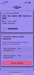 2x Tickets voor INTO THE WOODS ADE (Vrijdag) 24 oktober, Tickets en Kaartjes, Concerten | Dance, Twee personen, Oktober