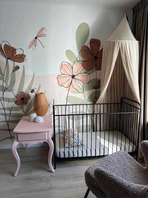 Metalen ledikant | 60 cm x 120 cm | zwart | vintage | uniek, Kinderen en Baby's, Kinderkamer | Inrichting en Decoratie, Gebruikt