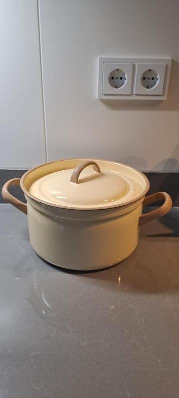 Grote kookpan geëmailleerd  beschikbaar voor biedingen