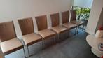 Bert Plantagie eetkamerstoelen, Huis en Inrichting, Stoelen, Gebruikt, Overige kleuren, Leer, Ophalen of Verzenden