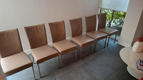 Bert Plantagie eetkamerstoelen, Huis en Inrichting, Stoelen, Gebruikt, Vijf, Zes of meer stoelen, Leer, Overige kleuren, Ophalen of Verzenden