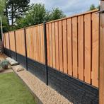 ACTIEPRIJS hout-beton schutting Rotsmotief €180,- p.m., Ophalen of Verzenden, Nieuw, Minder dan 3 meter