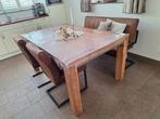 GRATIS eettafel teakhout, Huis en Inrichting, Ophalen, 100 tot 150 cm, Teakhout, 50 tot 100 cm