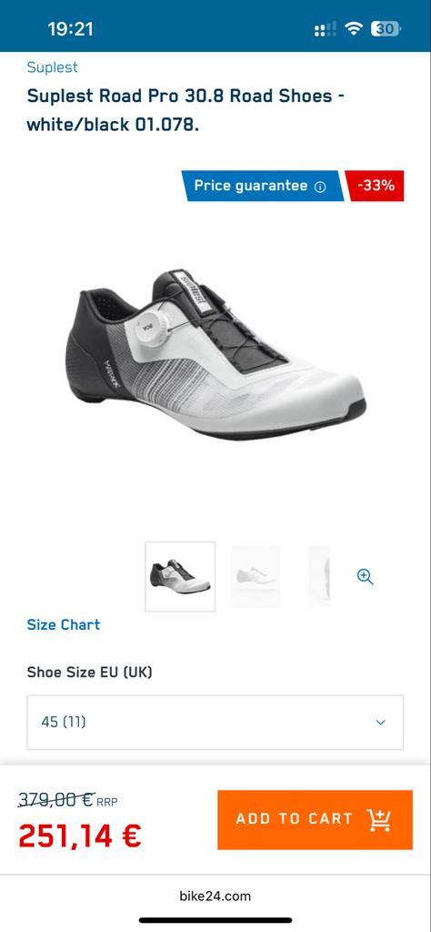 Wielren schoenen-Suplest Road Pro 30.8 - Maat 45/46 - Nieuw, Fietsen en Brommers, Fietsaccessoires | Fietskleding, Nieuw, Heren