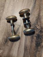 Antieke messing deurknoppen set van twee, Ophalen of Verzenden