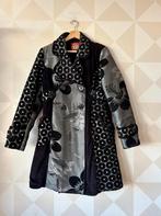 Cheshire mantel jas zwart/zilver S/36 zgan, Ophalen of Verzenden, Zo goed als nieuw, Maat 36 (S), Zwart
