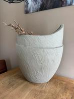 Grote vaas aardewerk. Taupe grijs, Ophalen, Overige kleuren, 50 tot 75 cm, Aardewerk of Porselein